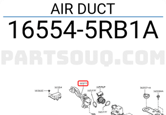 Nissan 165545RB1A AIR DUCT