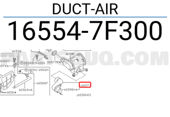 Nissan 165547F300 DUCT-AIR