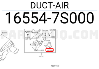 Nissan 165547S000 DUCT-AIR