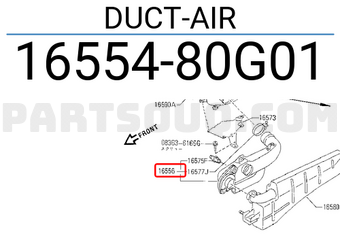 Nissan 1655480G01 DUCT-AIR