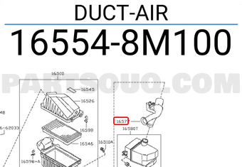 Nissan 165548M100 DUCT-AIR