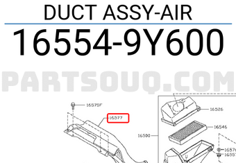 Nissan 165549Y600 DUCT ASSY-AIR