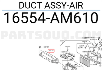 Nissan 16554AM610 DUCT ASSY-AIR