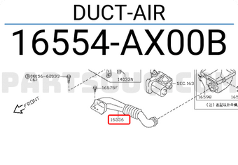 Nissan 16554AX00B DUCT-AIR