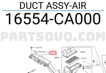 Nissan 16554CA000 DUCT ASSY-AIR