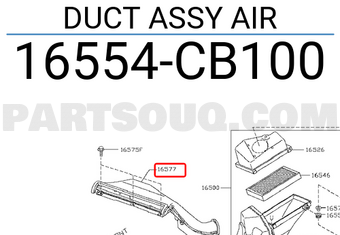Nissan 16554CB100 DUCT ASSY AIR