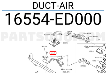 Nissan 16554ED000 DUCT-AIR