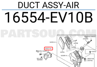 Nissan 16554EV10B DUCT ASSY-AIR