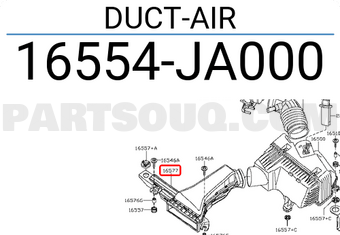 Nissan 16554JA000 DUCT-AIR
