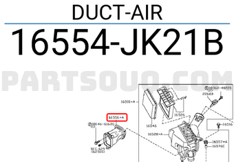 Nissan 16554JK21B DUCT-AIR