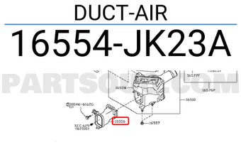 Nissan 16554JK23A DUCT-AIR