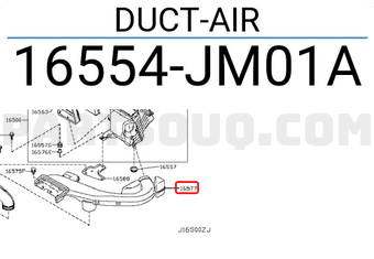 Nissan 16554JM01A DUCT-AIR