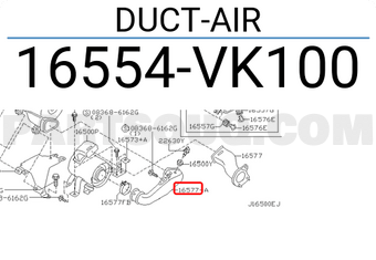 Nissan 16554VK100 DUCT-AIR