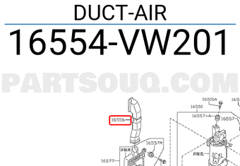 Nissan 16554VW201 DUCT-AIR