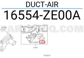 Nissan 16554ZE00A DUCT-AIR
