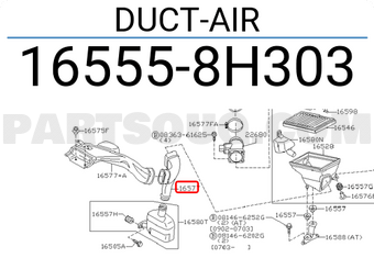 Nissan 165558H303 DUCT-AIR