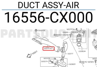 Nissan 16556CX000 DUCT ASSY-AIR