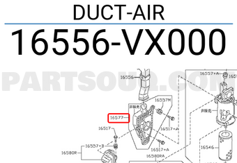 Nissan 16556VX000 DUCT-AIR