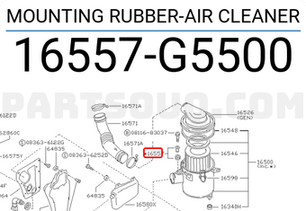 Nissan 16557G5500 MOUNTING RUBBER-AIR CLEANER