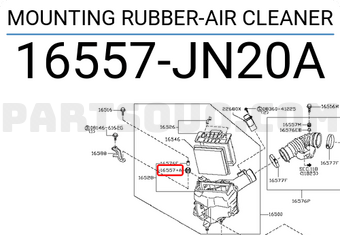 Nissan 16557JN20A MOUNTING RUBBER-AIR CLEANER