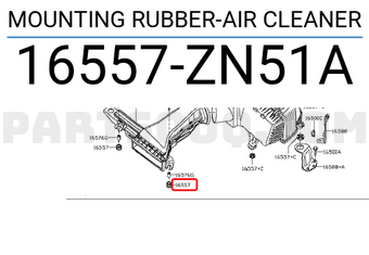 Nissan 16557ZN51A MOUNTING RUBBER-AIR CLEANER