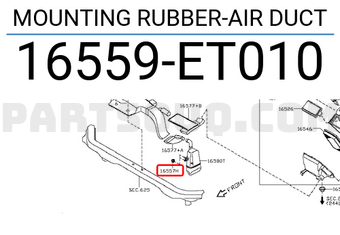 Nissan 16559ET010 MOUNTING RUBBER-AIR DUCT