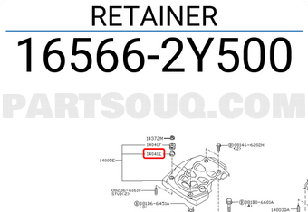 Nissan 165662Y500 RETAINER