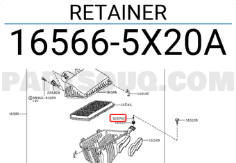 Nissan 165665X20A RETAINER
