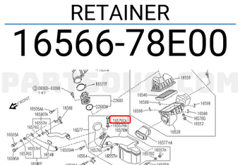 Nissan 1656678E00 RETAINER