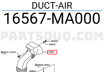 Nissan 16567MA000 DUCT-AIR