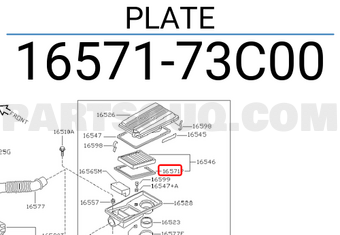 Nissan 1657173C00 PLATE