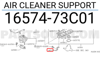 Nissan 1657473C01 AIR CLEANER SUPPORT
