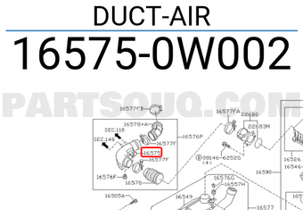 Nissan 165750W002 DUCT-AIR