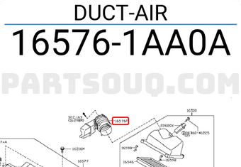 Nissan 165761AA0A DUCT-AIR