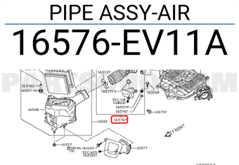 Nissan 16576EV11A PIPE ASSY-AIR