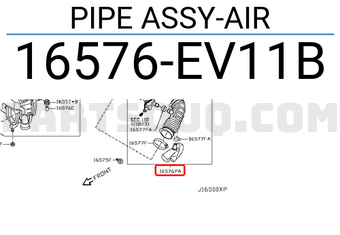 Nissan 16576EV11B PIPE ASSY-AIR