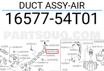Nissan 1657754T01 DUCT ASSY-AIR