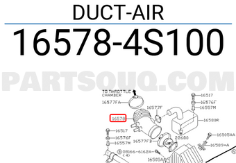Nissan 165784S100 DUCT-AIR