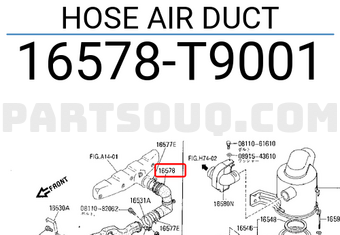 Nissan 16578T9001 HOSE AIR DUCT