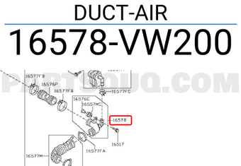 Nissan 16578VW200 DUCT-AIR