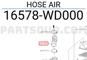 Nissan 16578WD000 HOSE AIR