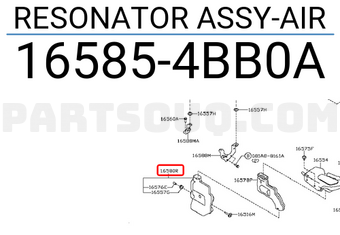 Nissan 165854BB0A RESONATOR ASSY-AIR