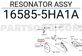 Nissan 165855HA1A RESONATOR ASSY