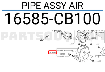 Nissan 16585CB100 PIPE ASSY AIR