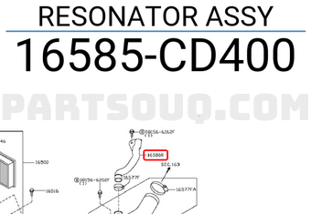 Nissan 16585CD400 RESONATOR ASSY