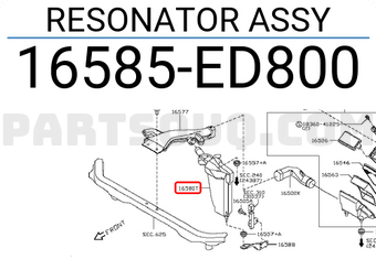 Nissan 16585ED800 RESONATOR ASSY