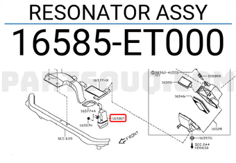 Nissan 16585ET000 RESONATOR ASSY