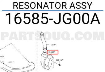Nissan 16585JG00A RESONATOR ASSY