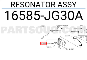 Nissan 16585JG30A RESONATOR ASSY