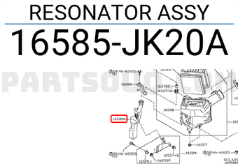Nissan 16585JK20A RESONATOR ASSY